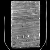Figure 6: Coronal image 3, original wood with 3 nails